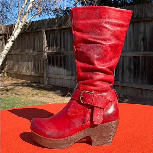 Jafa 691 Red Tall Boots Size 37 NIB - Picture 3 of 10